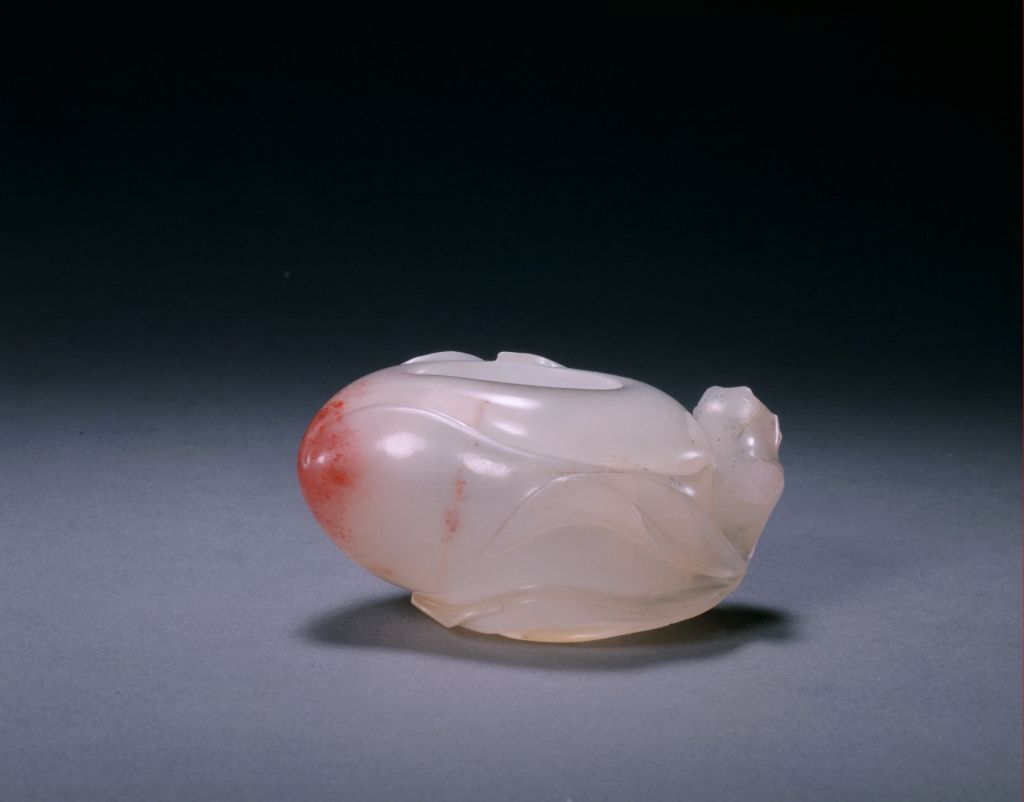 图片[1]-Agate Peach-shaped Little Water Cheng-China Archive